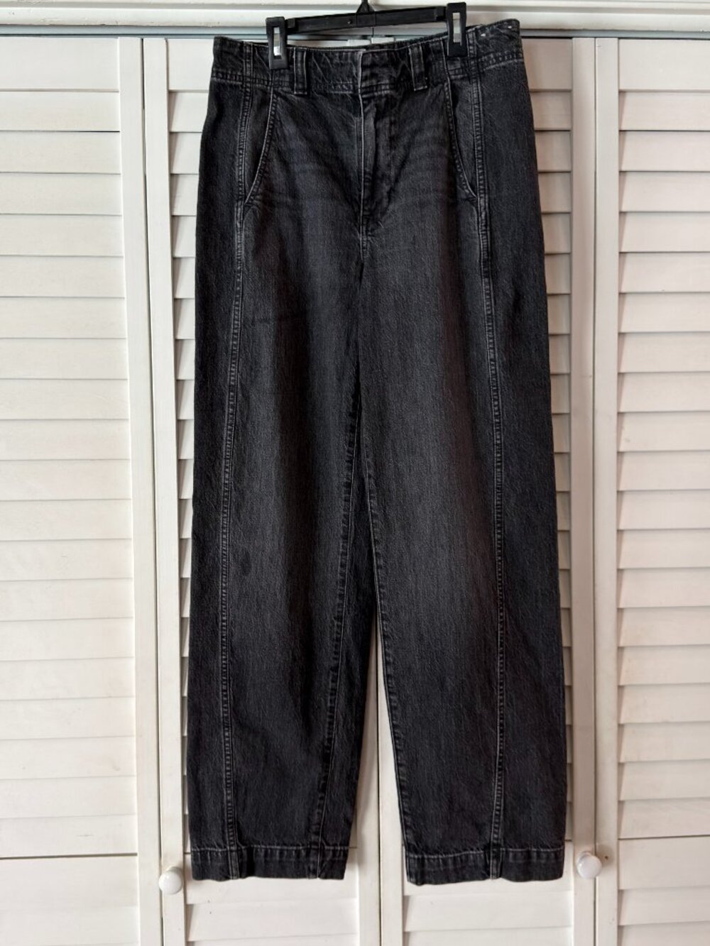 Madewell Tapered Denim Trousers - Black - Size 28